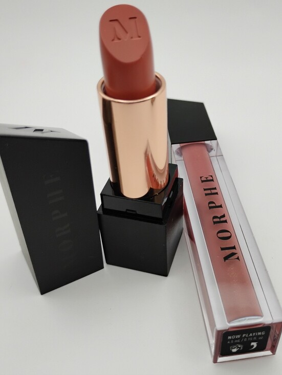 Mephisto Other - Morphe Warm Lipstick In Single AF & Matching Liquid Lip Gloss In Now Playing